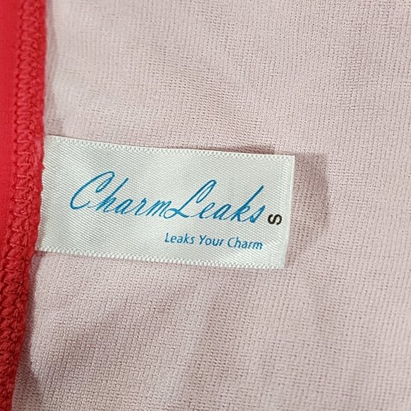 Charm Leaks Womens Swim Bikini Bottom Pink S Soft Solid Lined Side Ties Classic - Picture 9 of 9